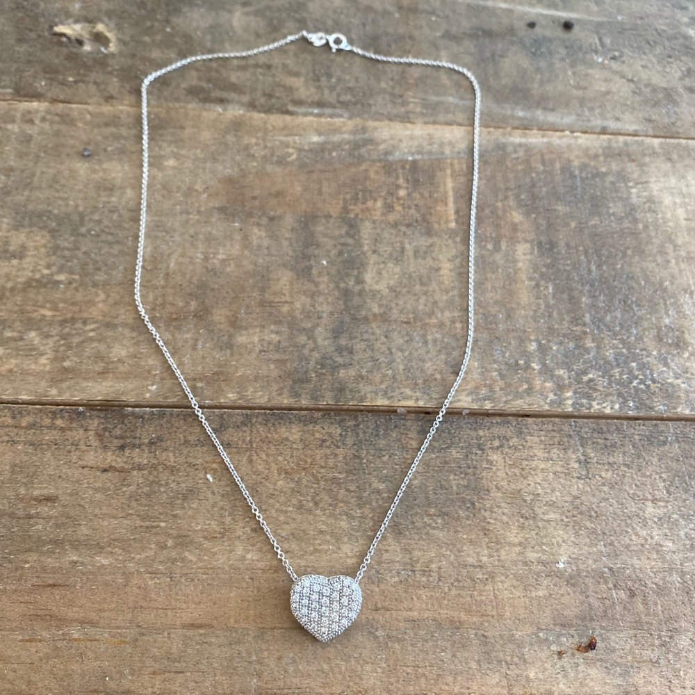 Diamond & gold heart necklace